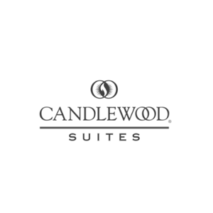 This image shows the logo for Candlewood Suites, featuring the text 